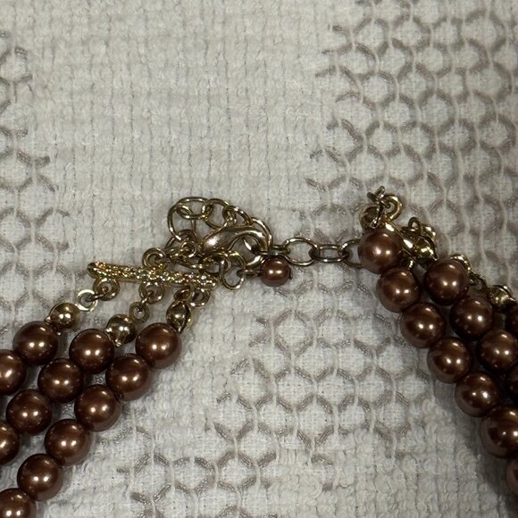 Vintage Beaded Necklace With Flower - Picture 3 of 6